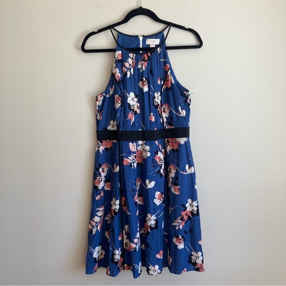 MWT Loft Halter Fit Flare Floral Dress 6 - Picture 1 of 12